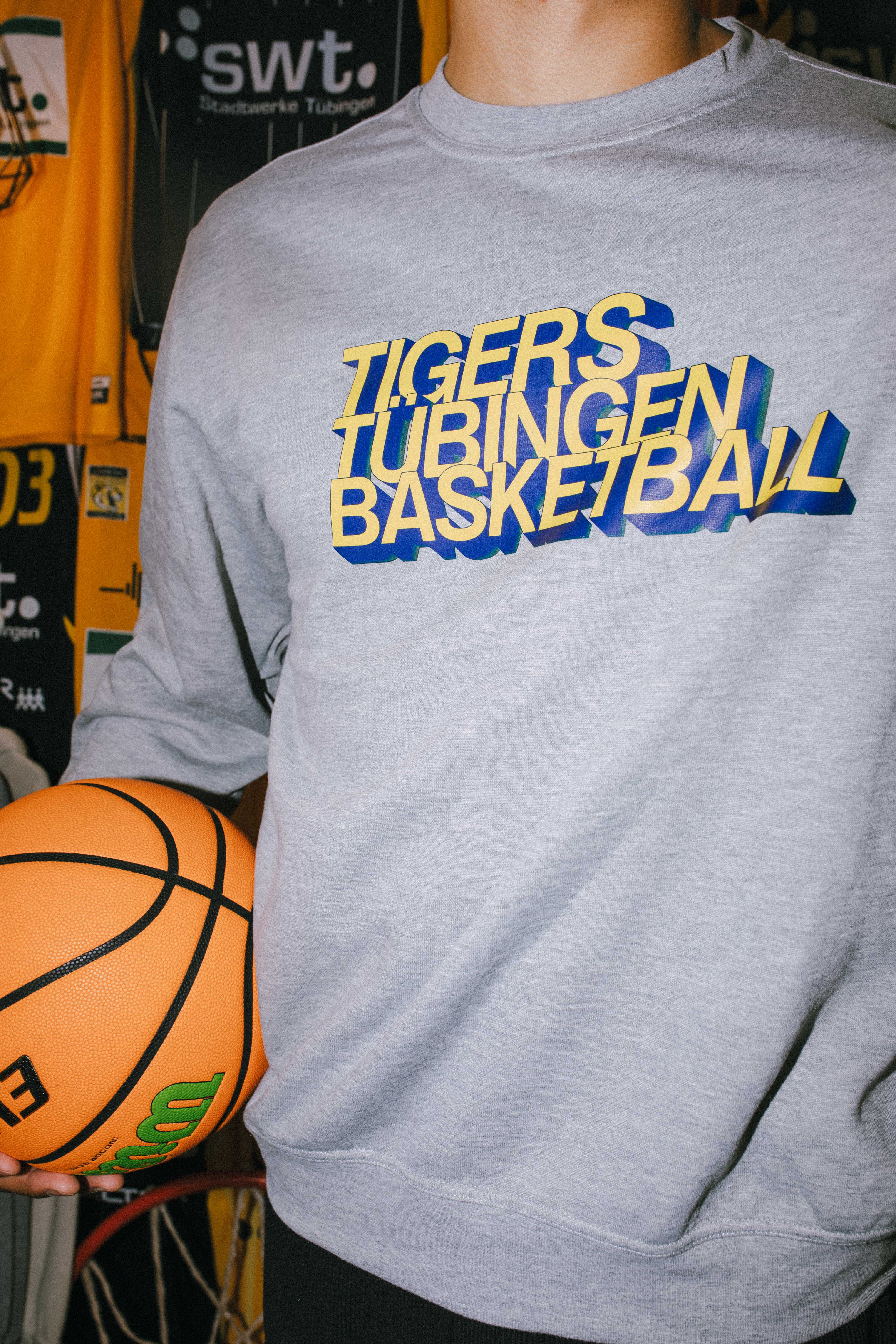 Crewneck-Sweater Tigers Basketball Grau