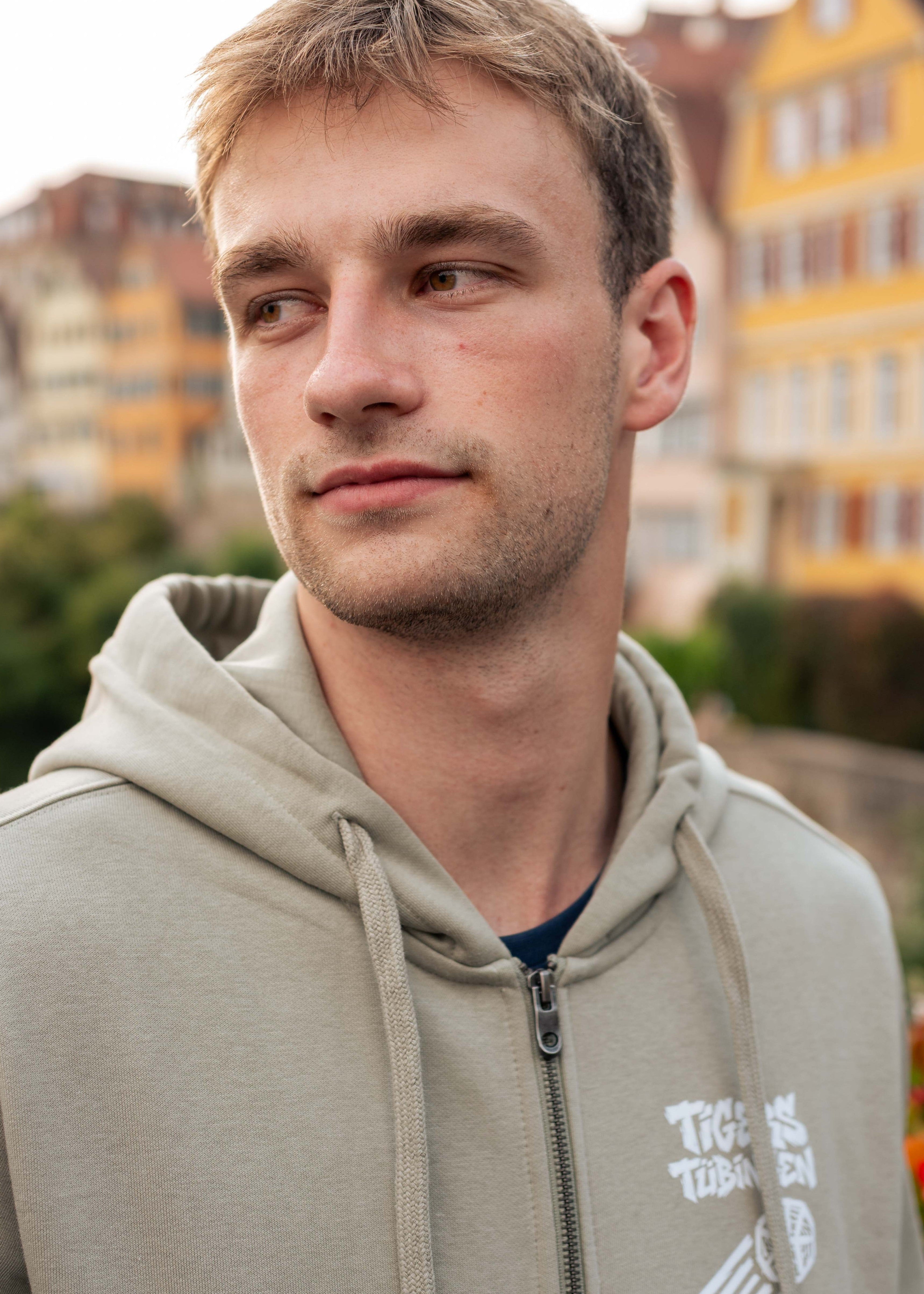 Zip-Jacke Graffiti salbeigrün