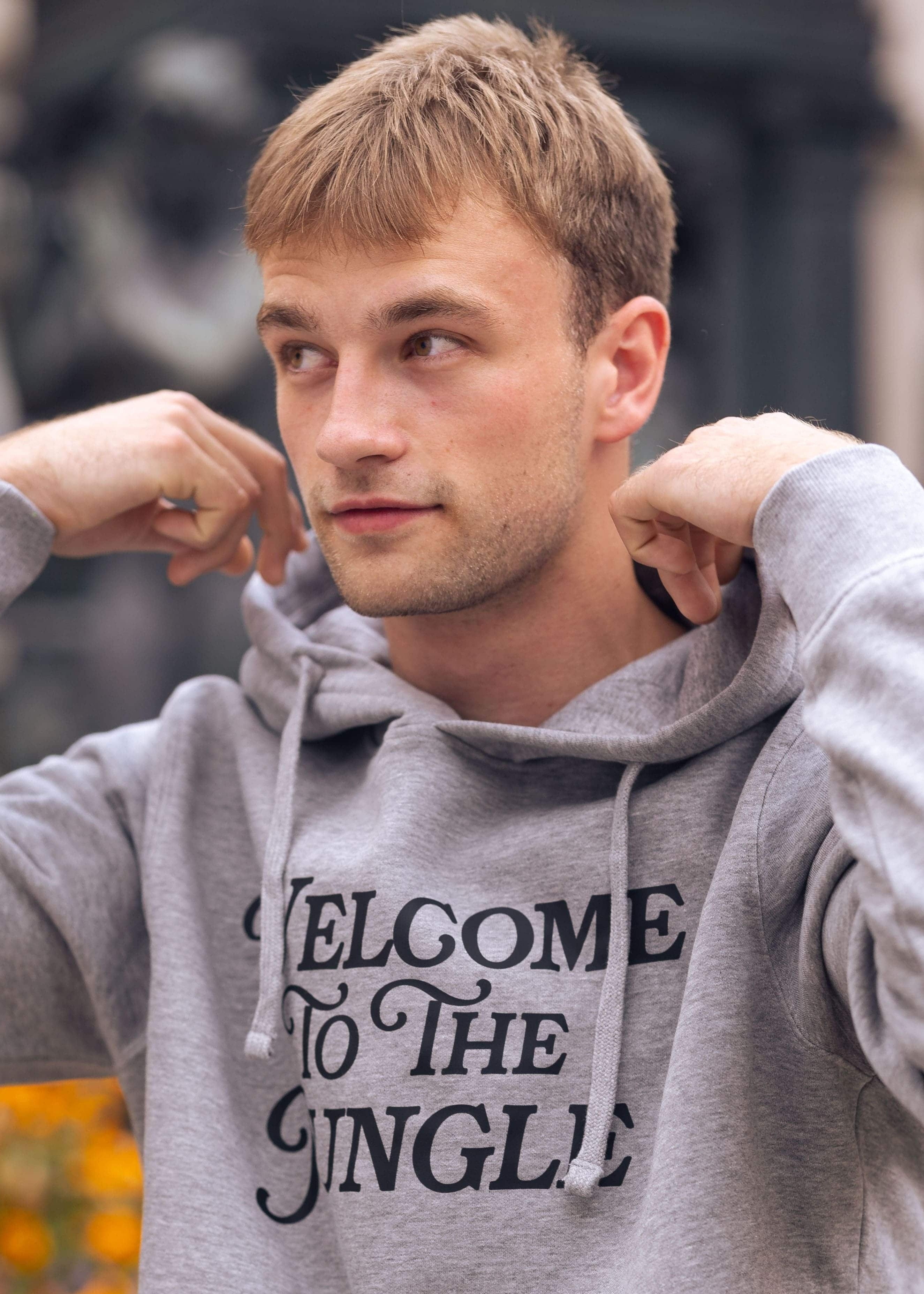 Hoodie Welcome to the jungle grau