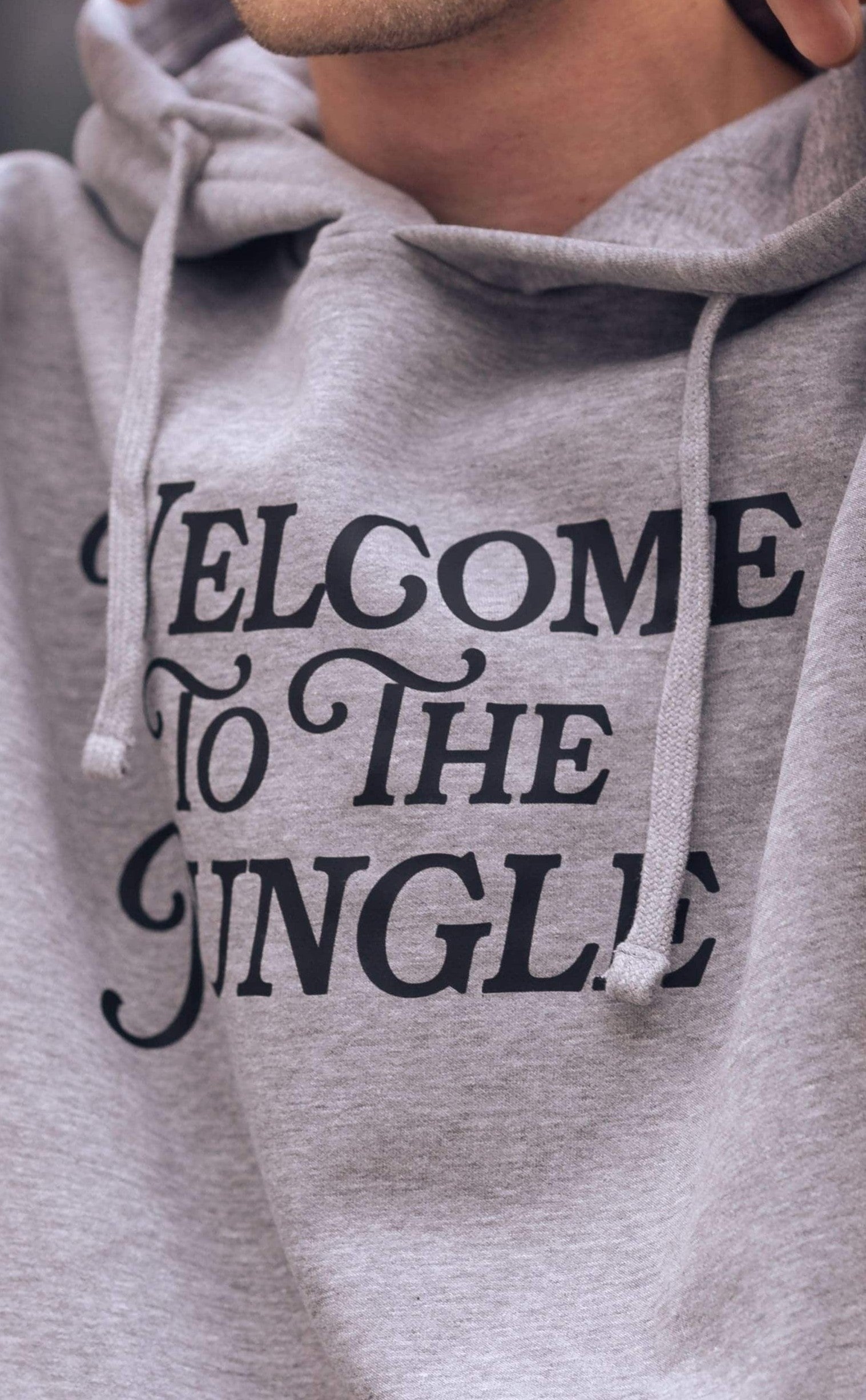 Hoodie Welcome to the jungle grau