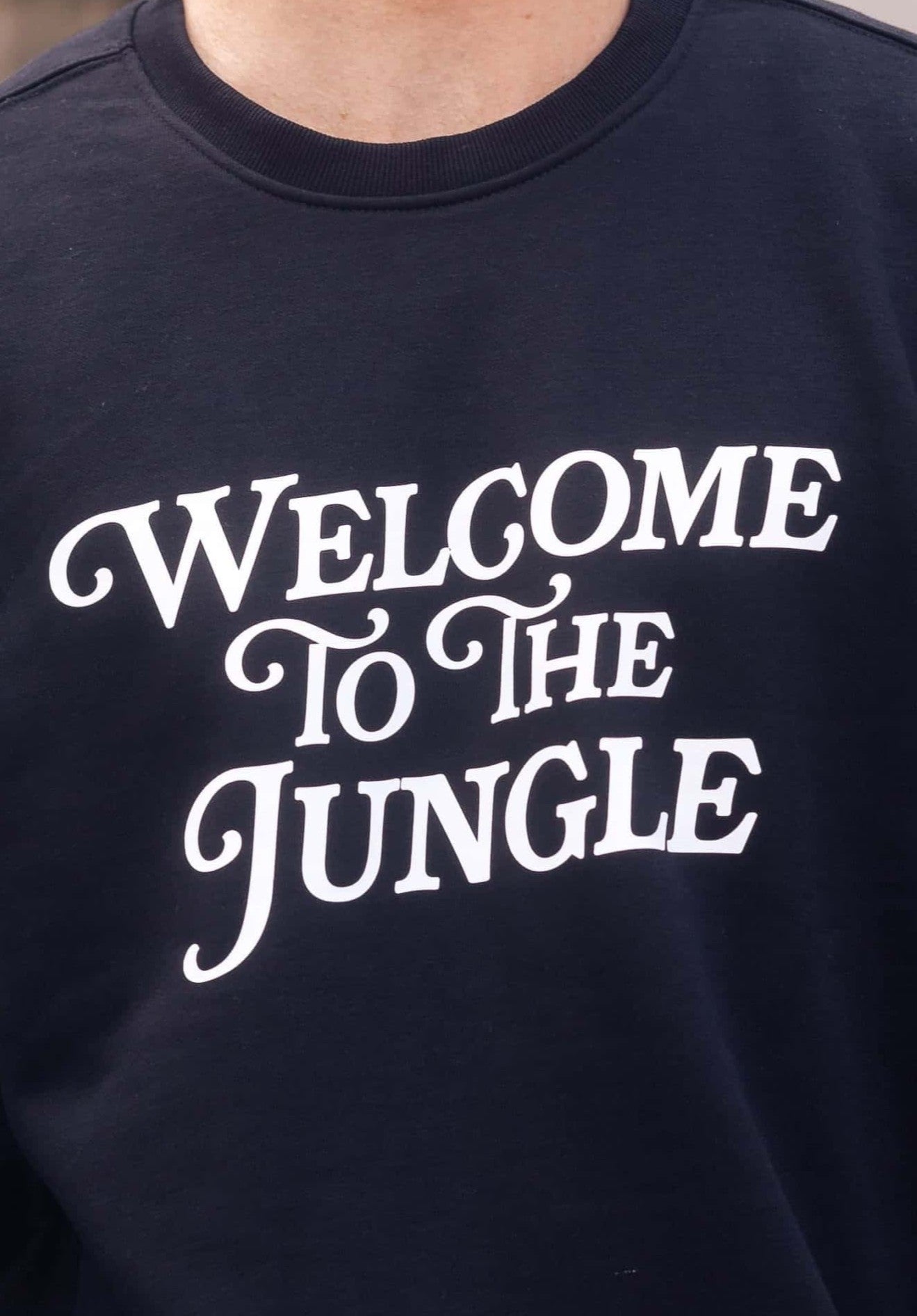 Crewneck Welcome to the jungle schwarz