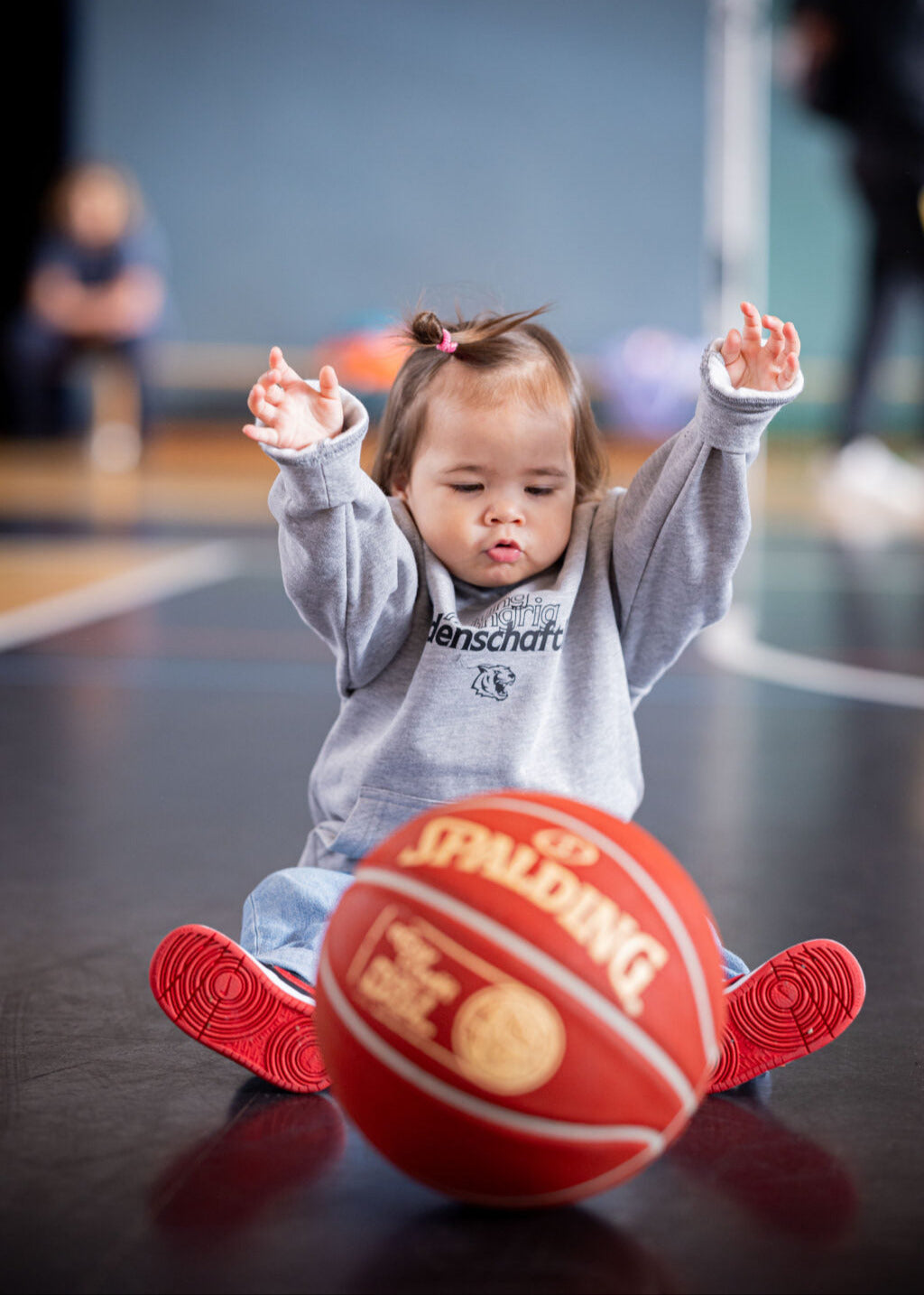 KIDS Hoodie jung, hungrig, leidenschaftlich grau