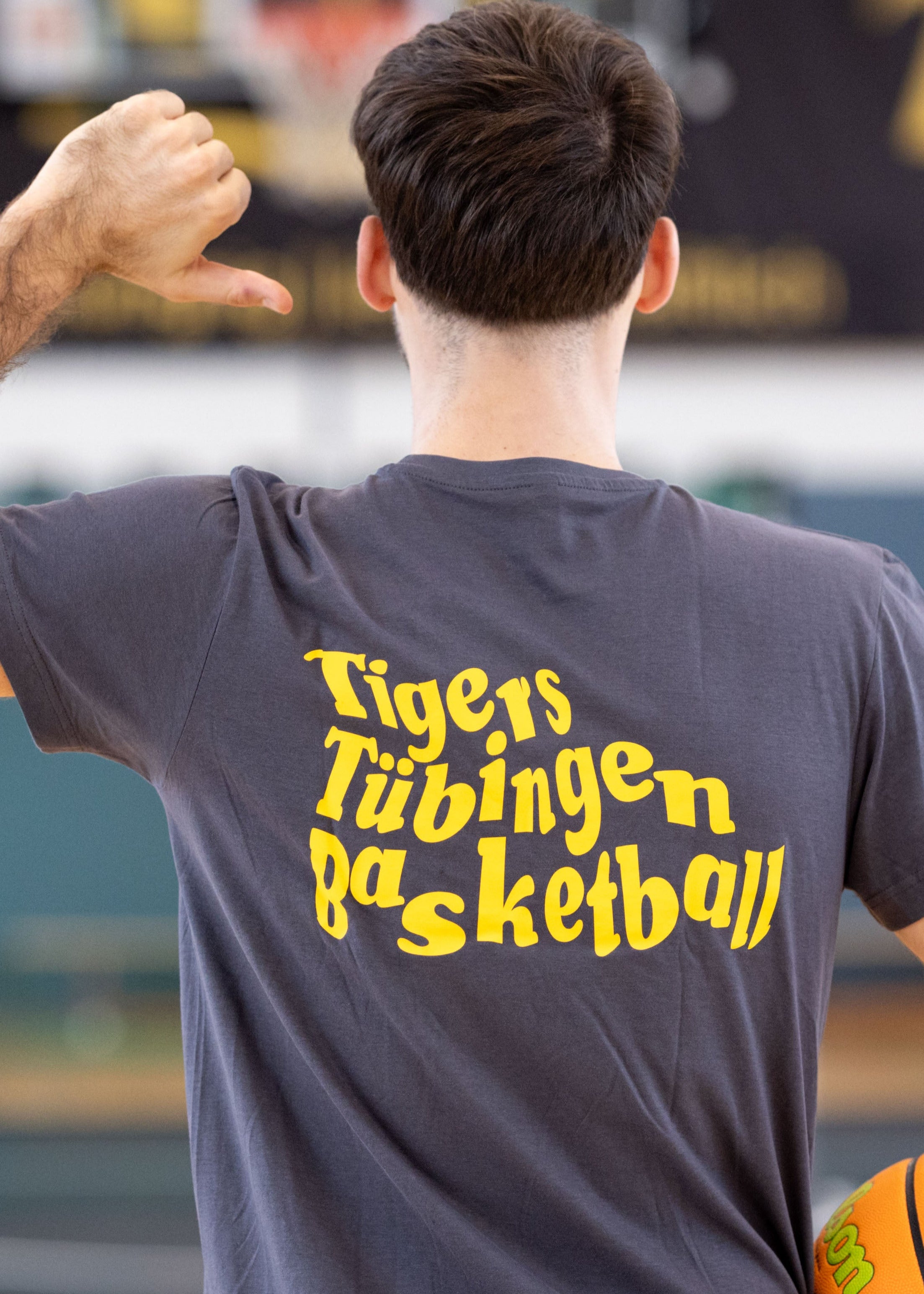 T-Shirt Backprint Dunkelgrau