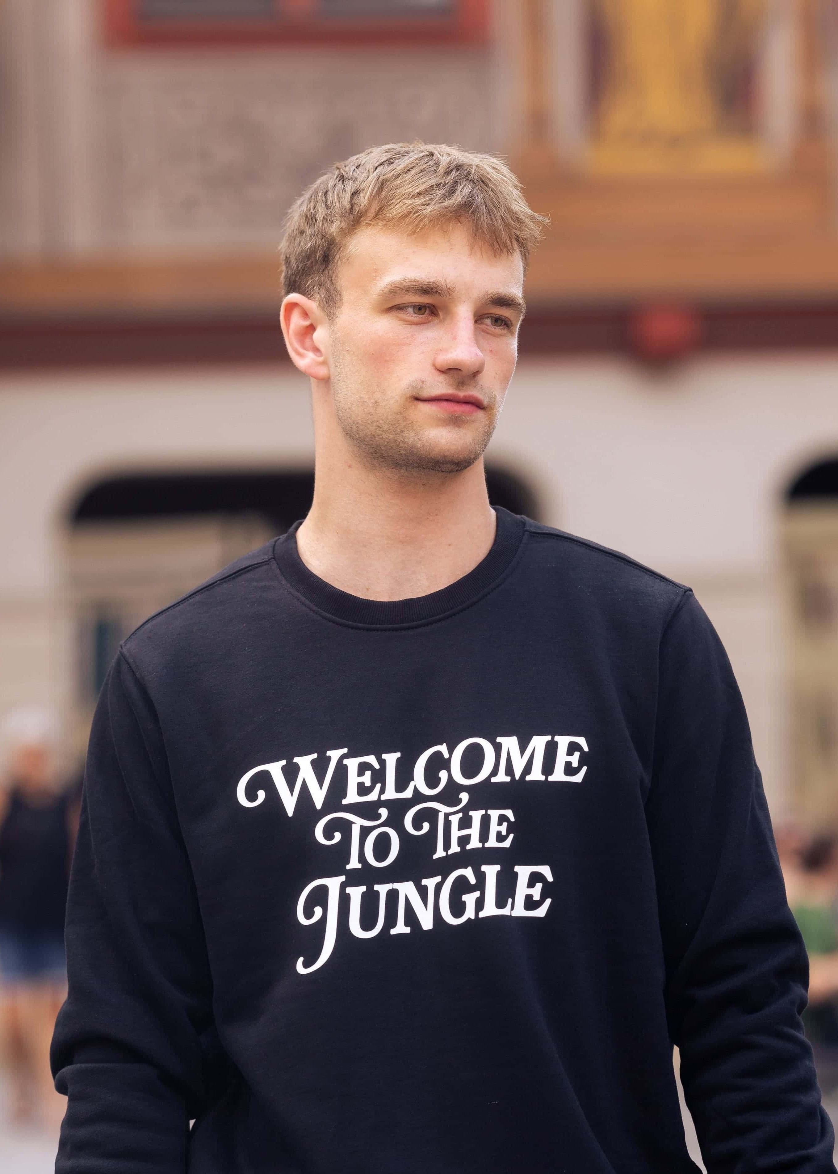 Crewneck Welcome to the jungle schwarz