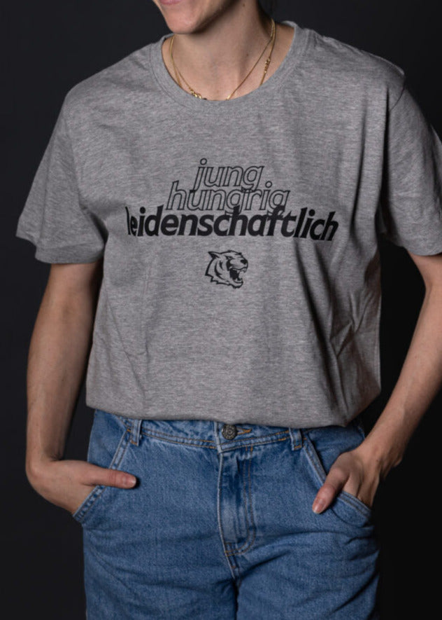 Shirt Jung, hungrig, leidenschaftlich grau